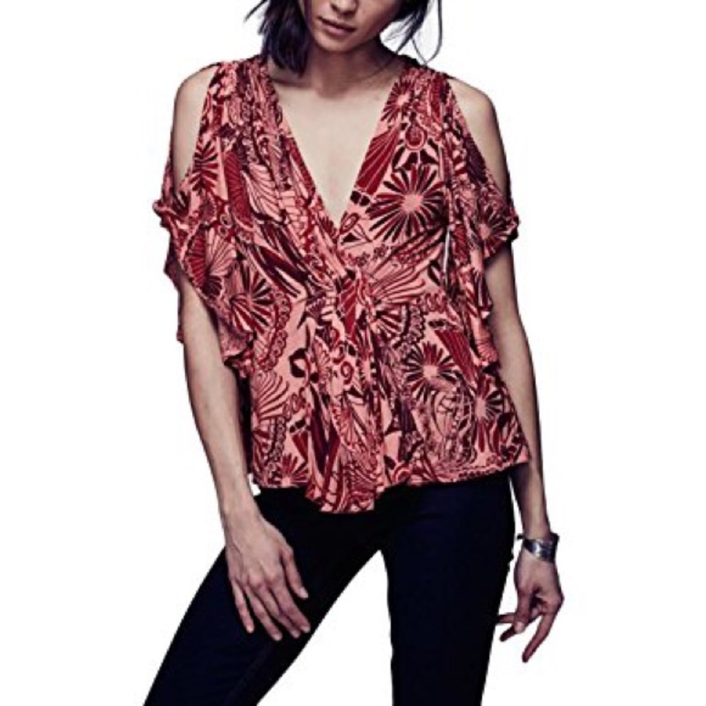 Free People Amour Printed Blouse